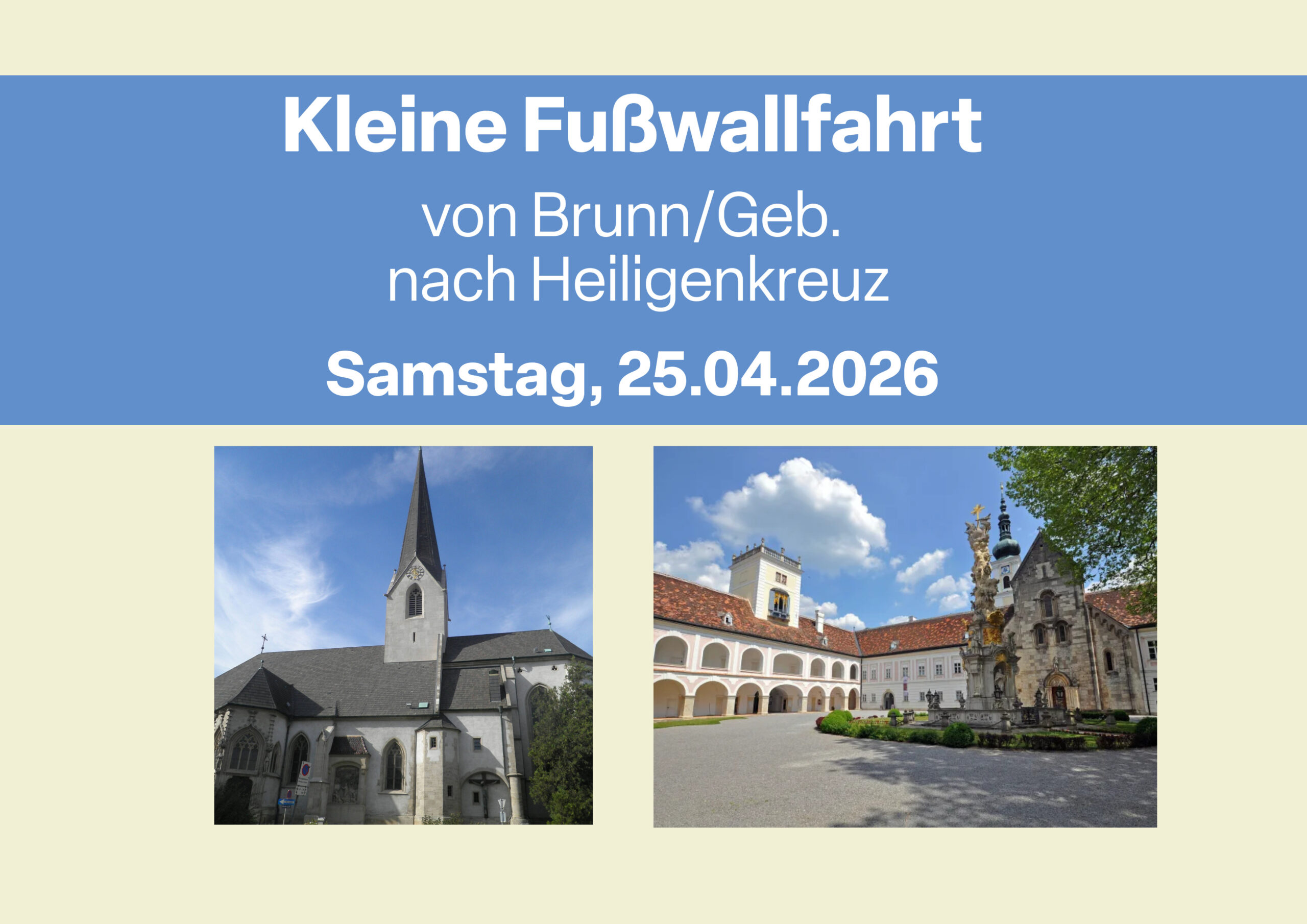 Featured image for “Kleine Fußwallfahrt nach Heiligenkreuz”