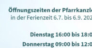 Kanzlei in der Ferienzeit